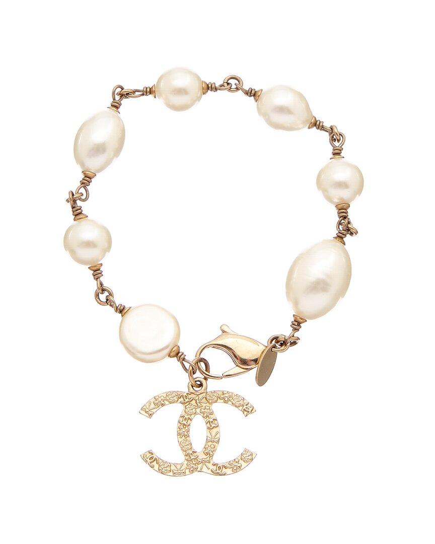 Chanel Vintage Small CC Logo Chain Bracelet | Rent Chanel jewelry for  $55/month