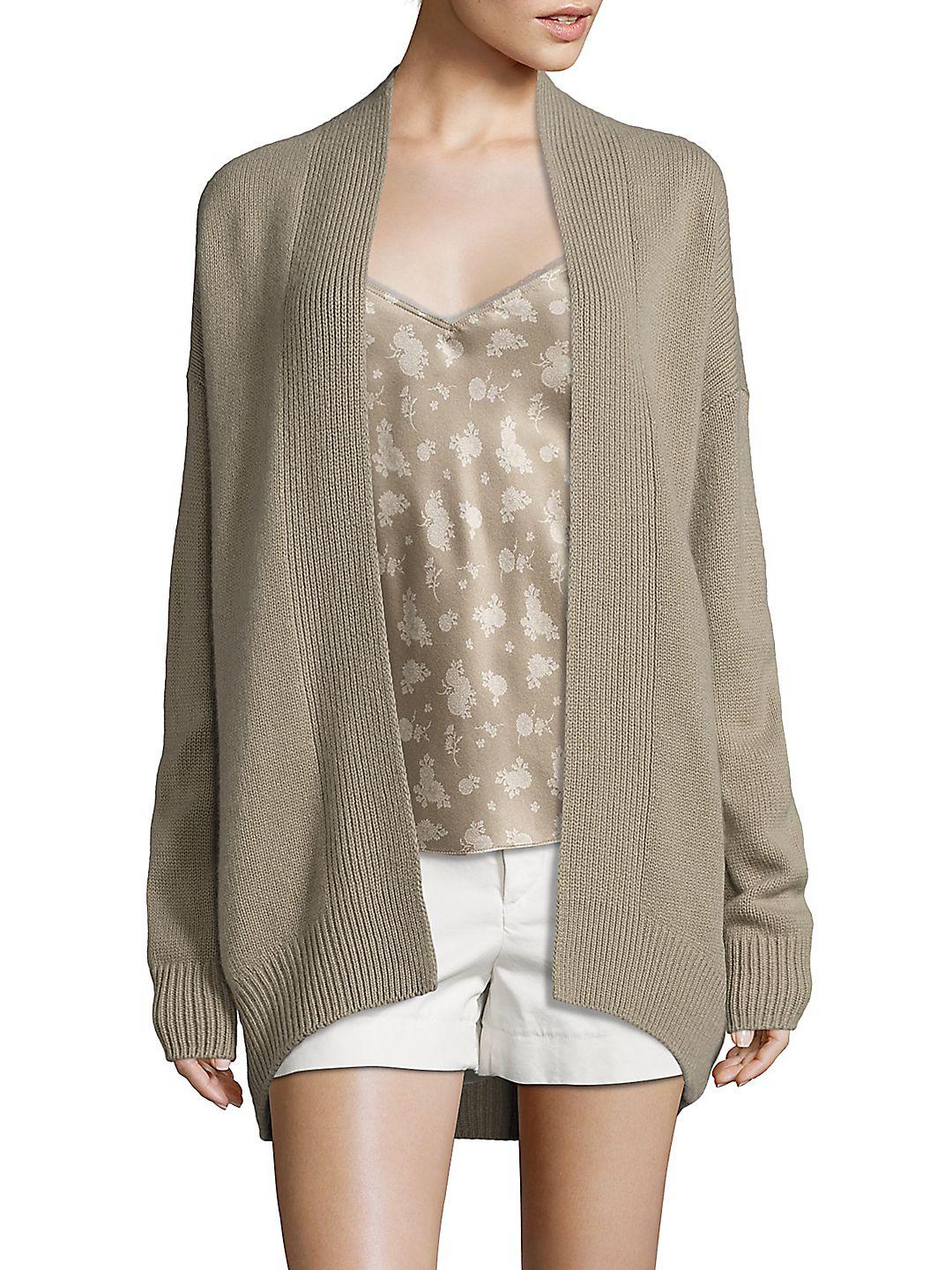 vince cashmere open front cardigan