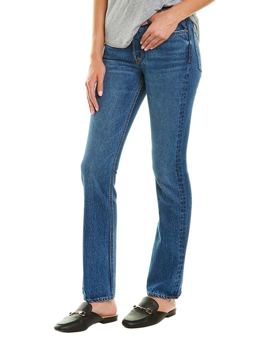 GRLFRND Cotton Sunny Lay Down Skinny Flare Jean in Blue Lyst