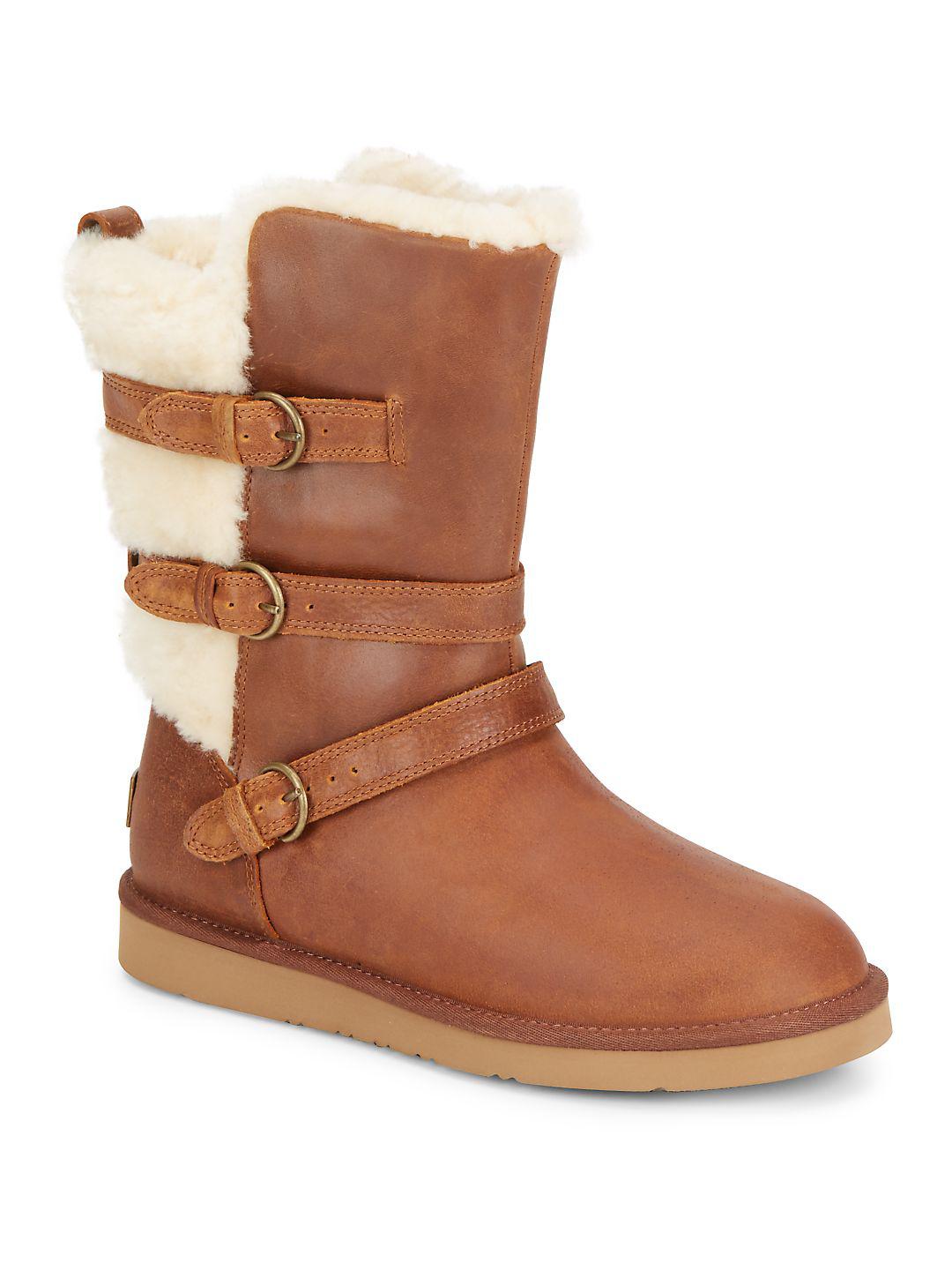 UGG Becket Leather Mid-calf Boots in Chestnut (Brown) - Lyst