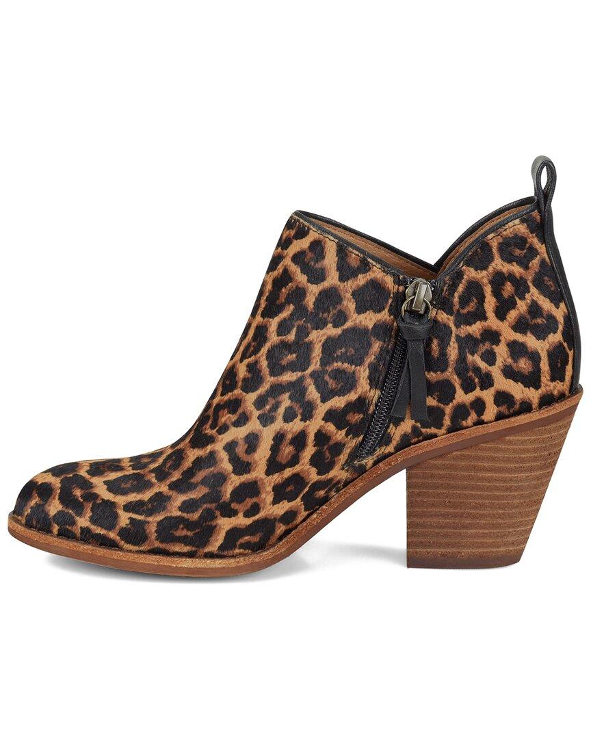 leather leopard booties