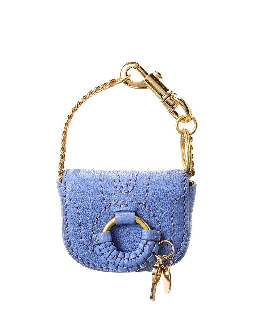 See By Chloé Hana Leather Key Ring Pouch in Blue | Lyst