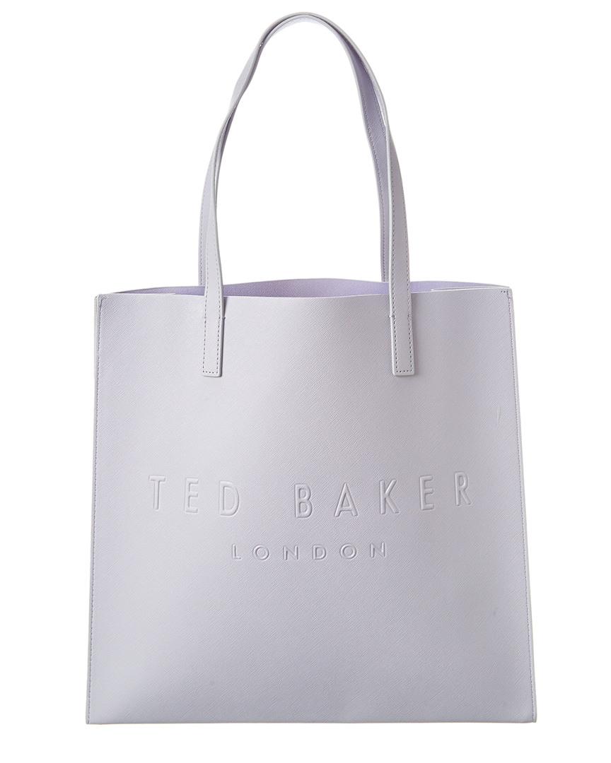 Ted Baker Soocon Crosshatch Tote Bag in White | Lyst