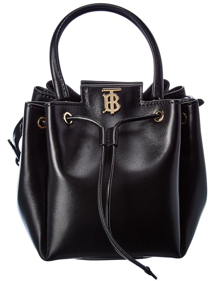 Monogram motif latticed leather bucket bag sale