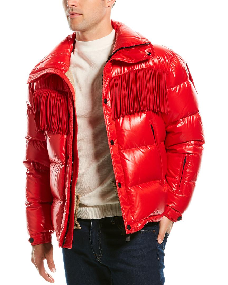 red moncler bomber jacket