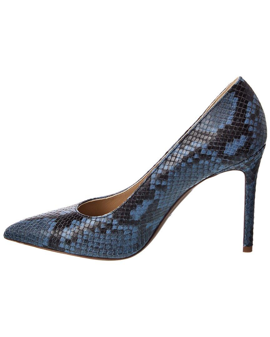 Michael Kors Gretel Runway Leather Pump in Blue | Lyst