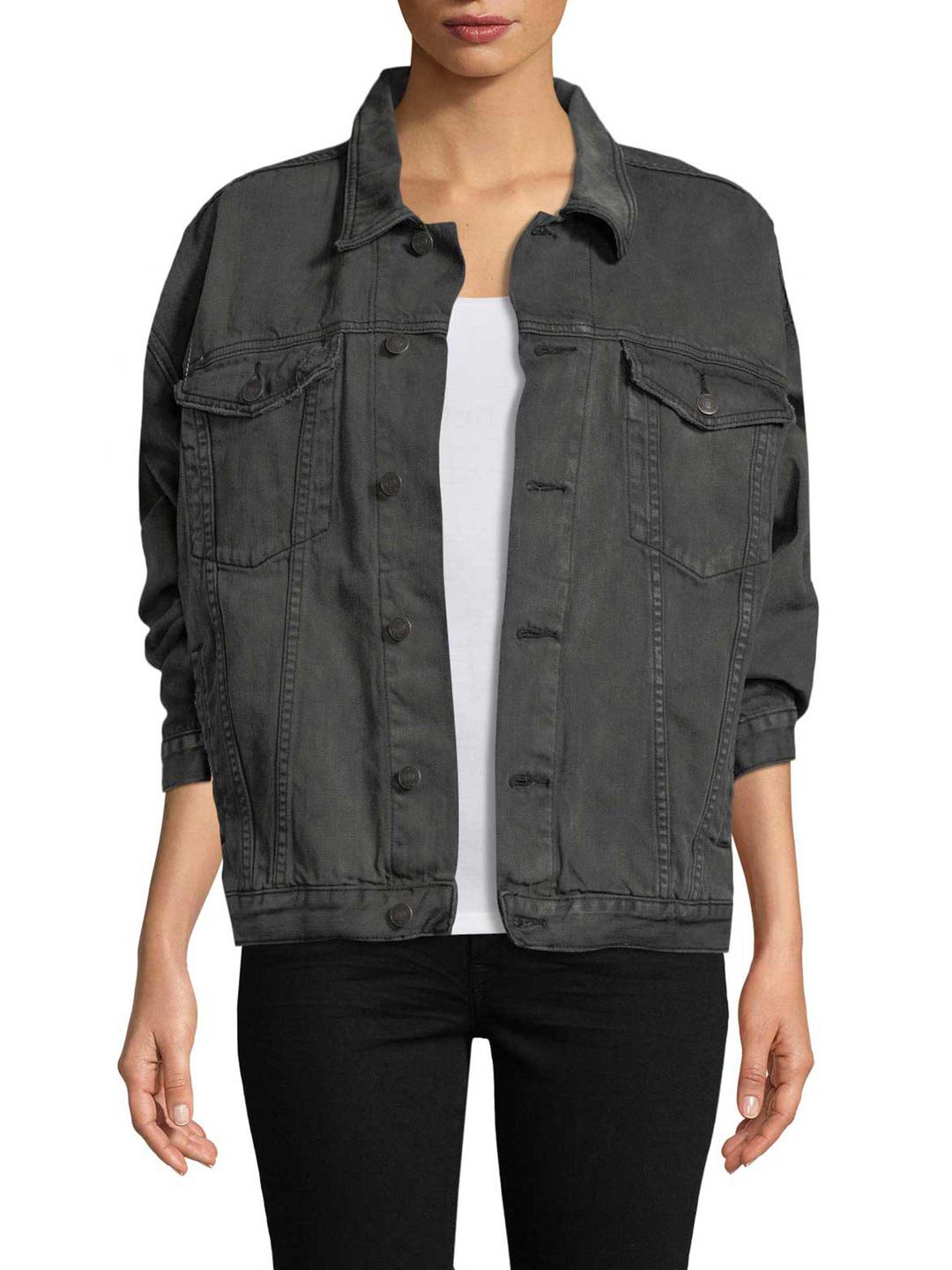 free people embroidered denim jacket