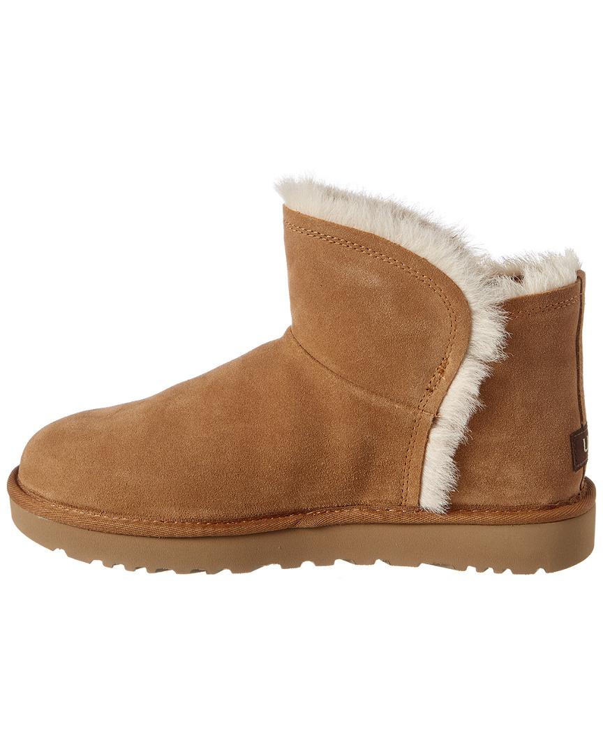 UGG Mini Fluff High-low Suede Boot in Brown - Save 1% - Lyst
