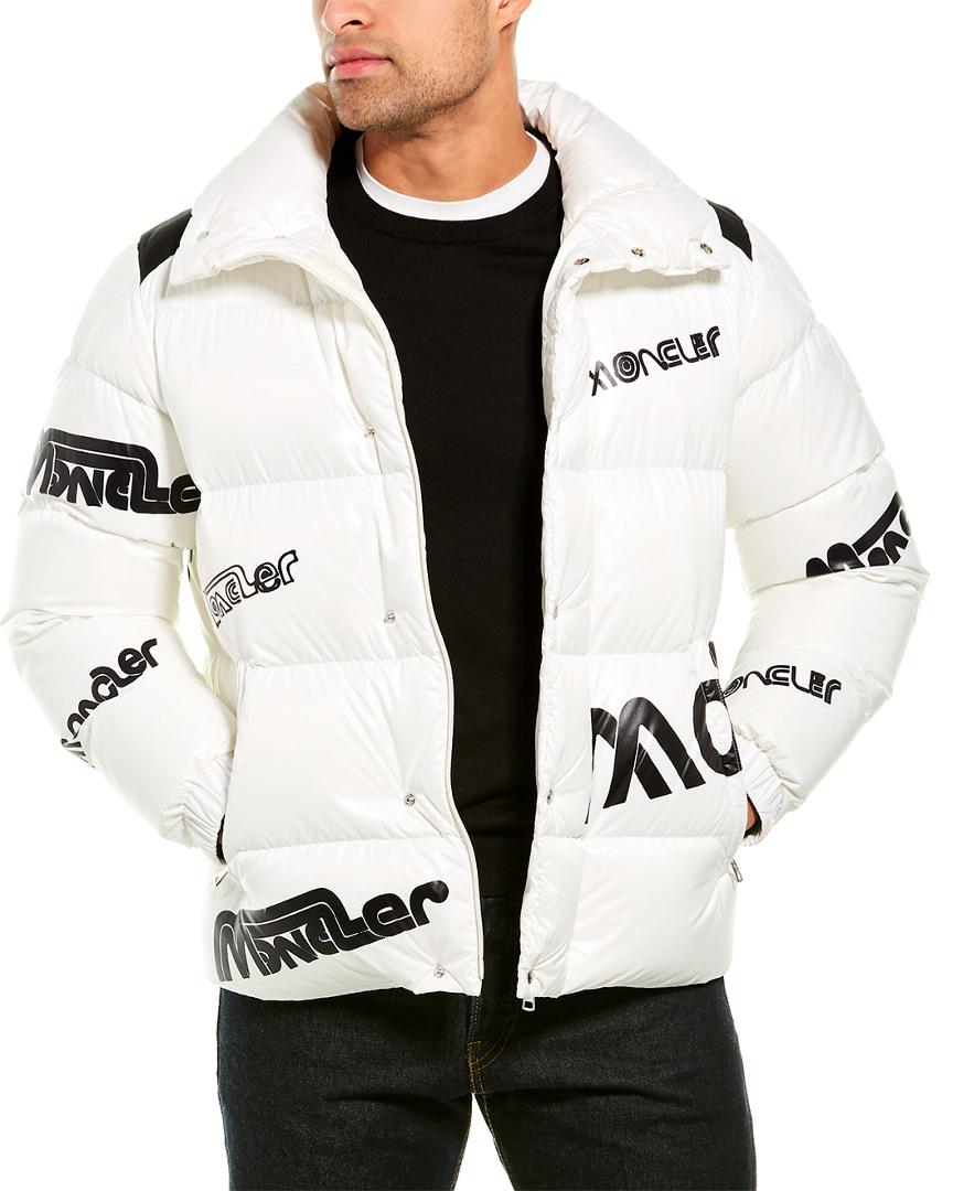 Moncler Synthetic Giubbotto Down Jacket in White for Men | Lyst