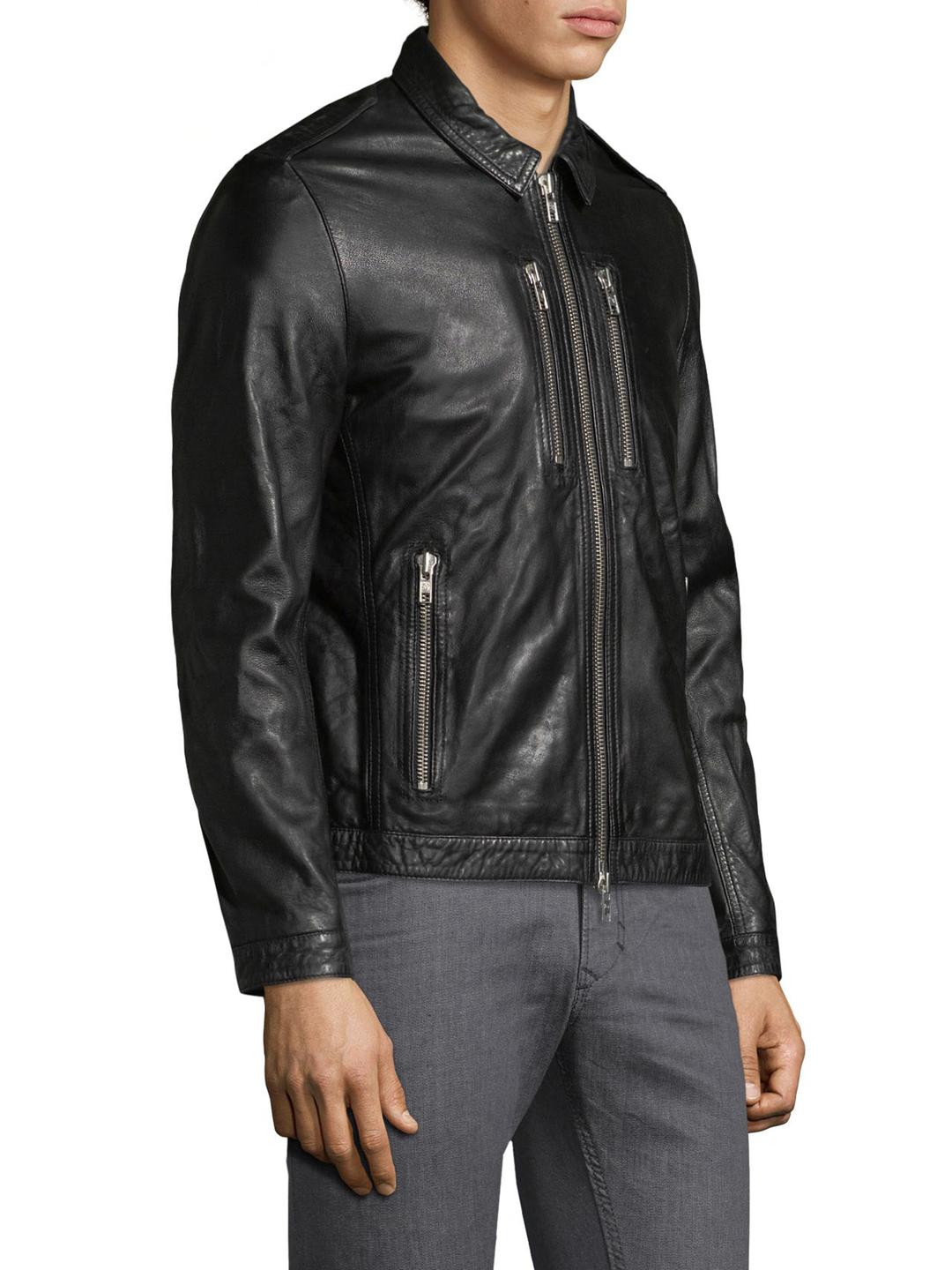 Zadig & Voltaire Lake Leather Jacket in Black for Men - Lyst