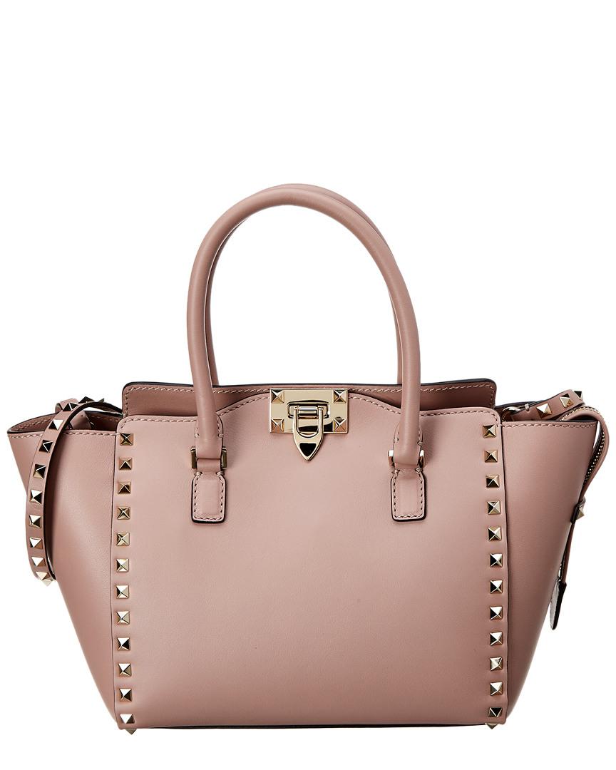 Valentino Small Double Handle Leather Tote - Lyst