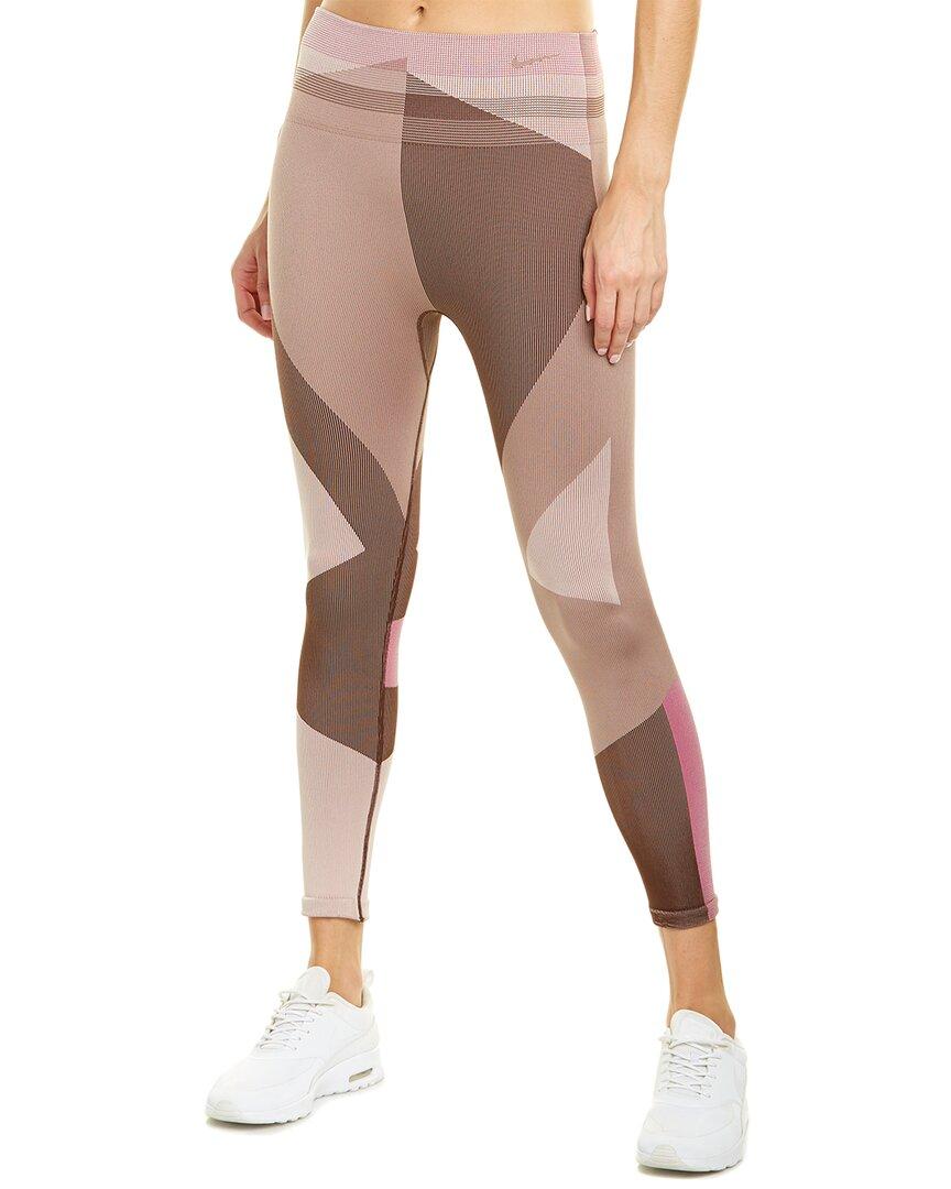 Nike Sculpt Icon Clash Seamless 7/8 Training Leggings in Brown | Lyst