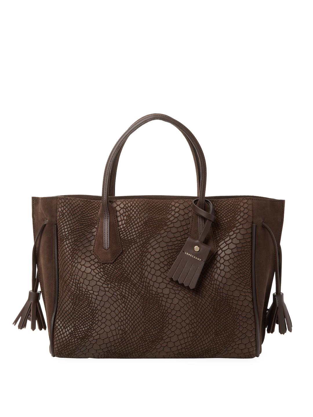 longchamp embossed tote