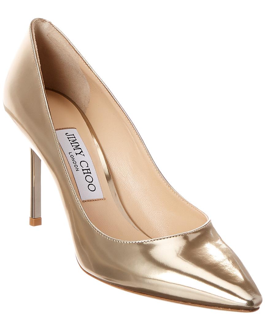Jimmy Choo Romy 85 Metallic Leather Pump Lyst