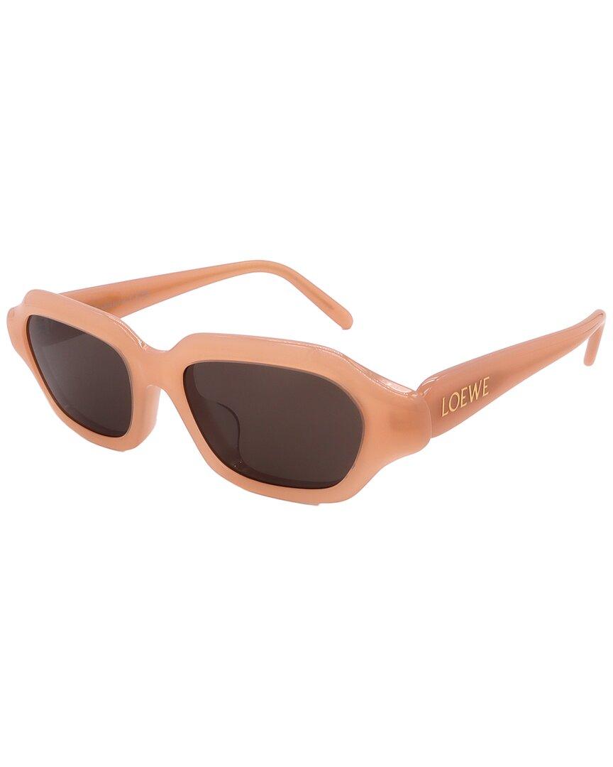 Loewe LW40157U 72E Rectangle Sunglasses – Shiny Pink\\Brown Loewe LW40157U 72E Sunglasses Shiny Pink Rectangle Frame main image 4