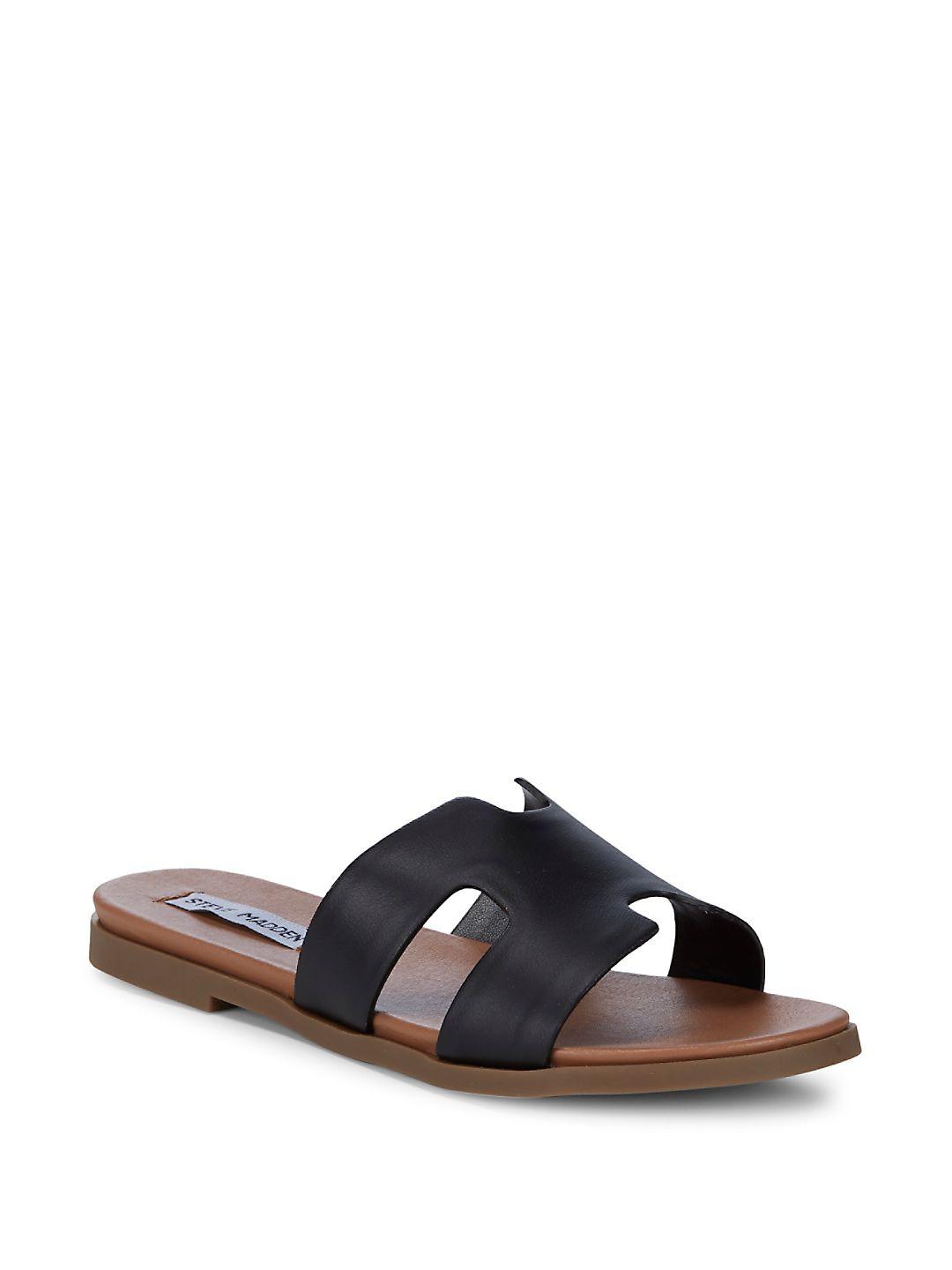 steve madden flat sandals white