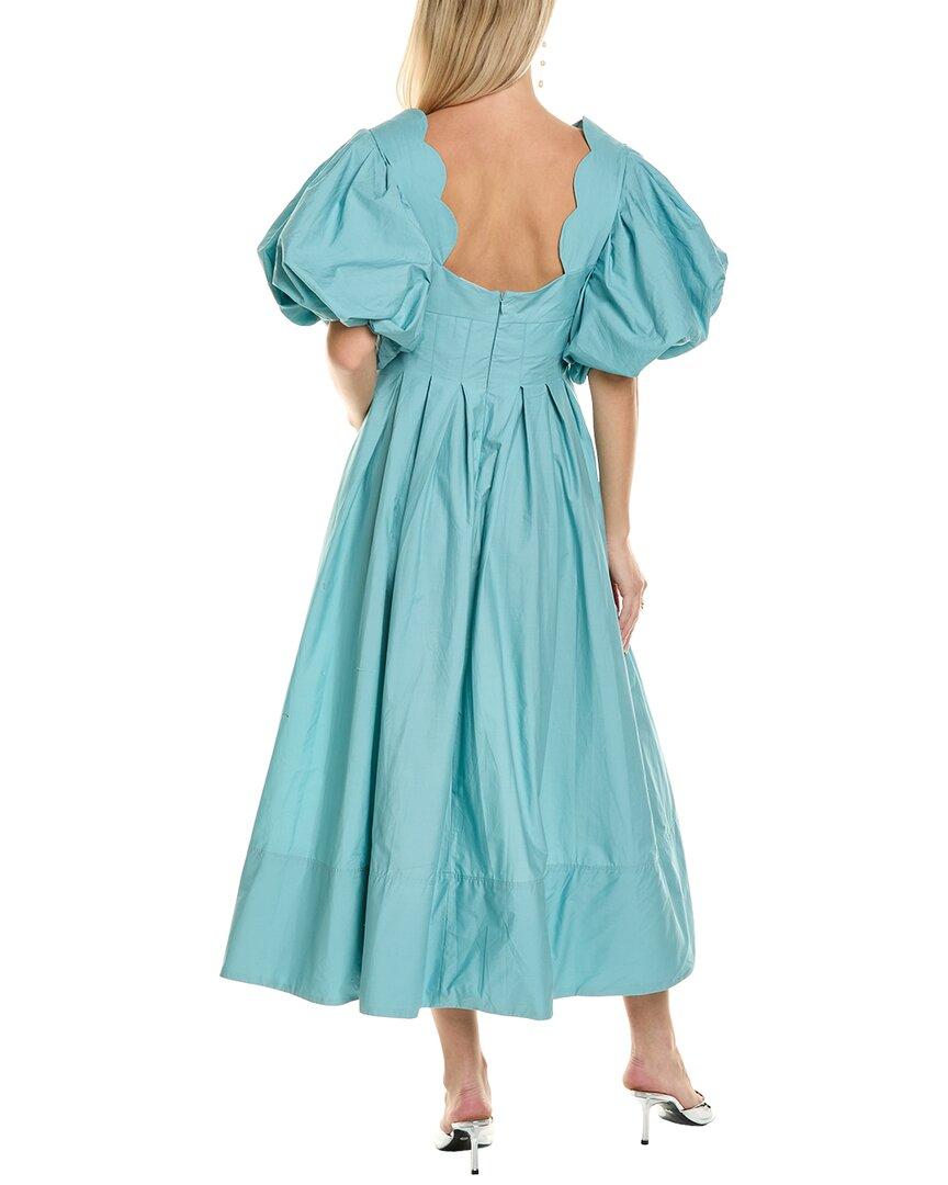 FARM Rio Cutout Midi Dress in Blue