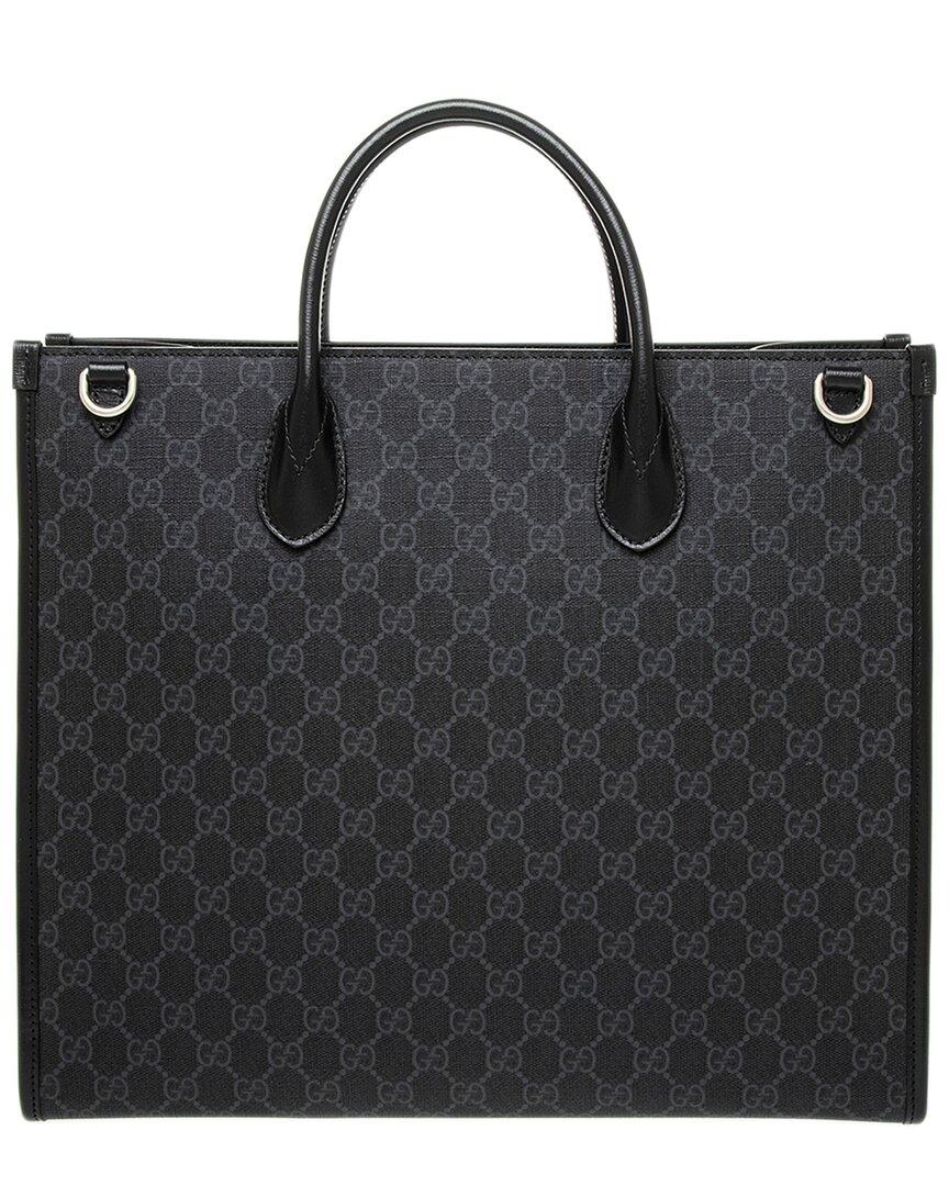 Gucci canvas tote black outlet