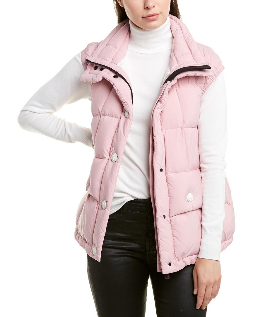 pink down vest