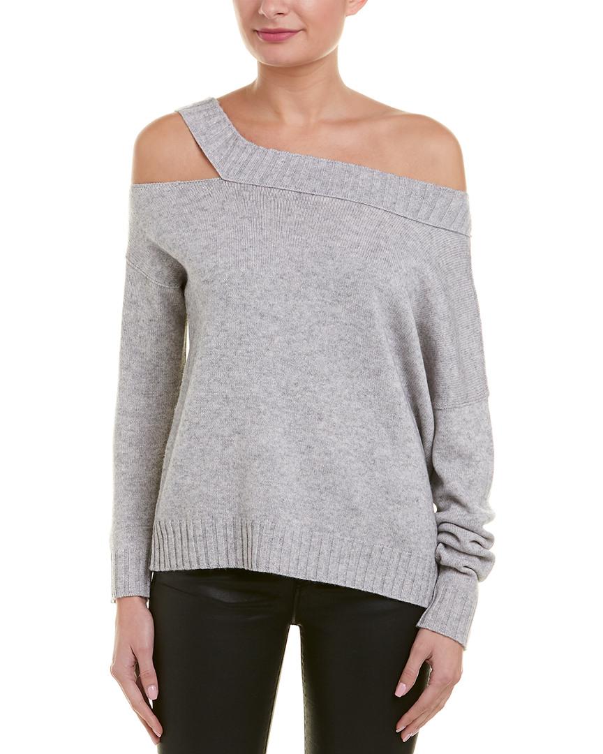 vince off shoulder slit pullover
