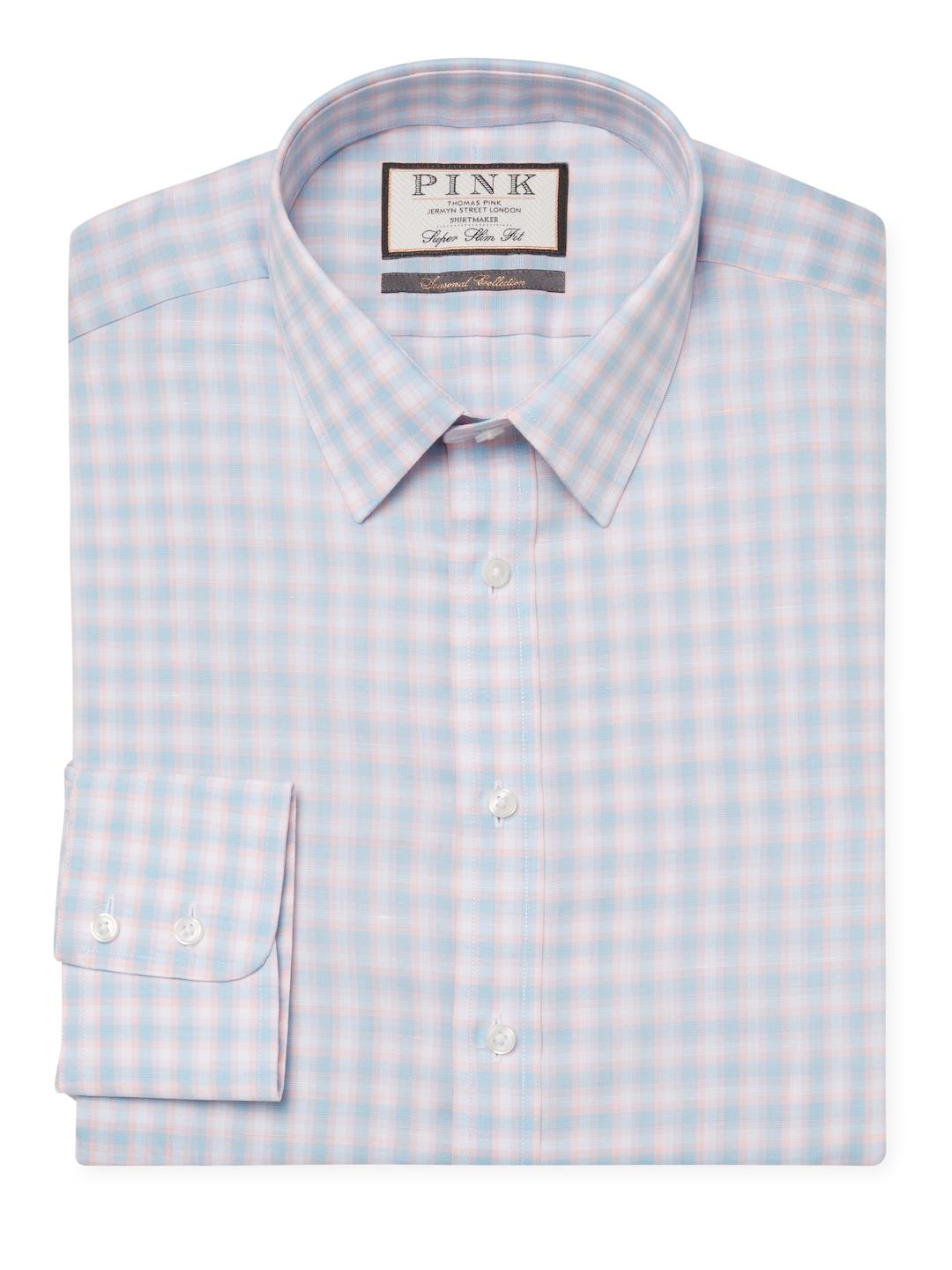 Thomas Pink Cotton About Town Check 
