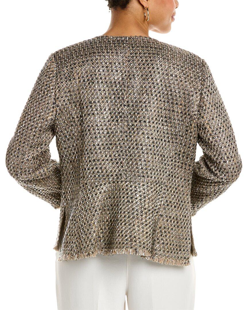 Lafayette 148 New York Tweed Wool blend Jacket in Brown Lyst