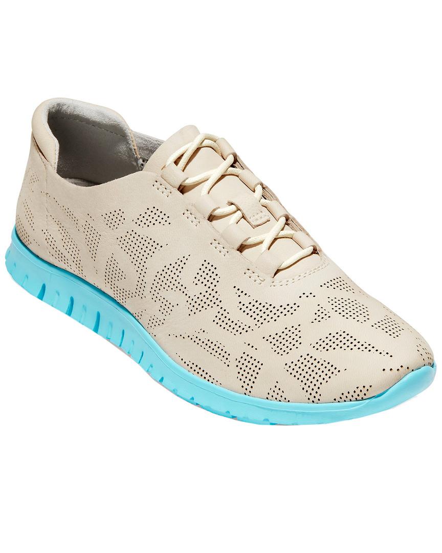 zerogrand perforated leather sneaker