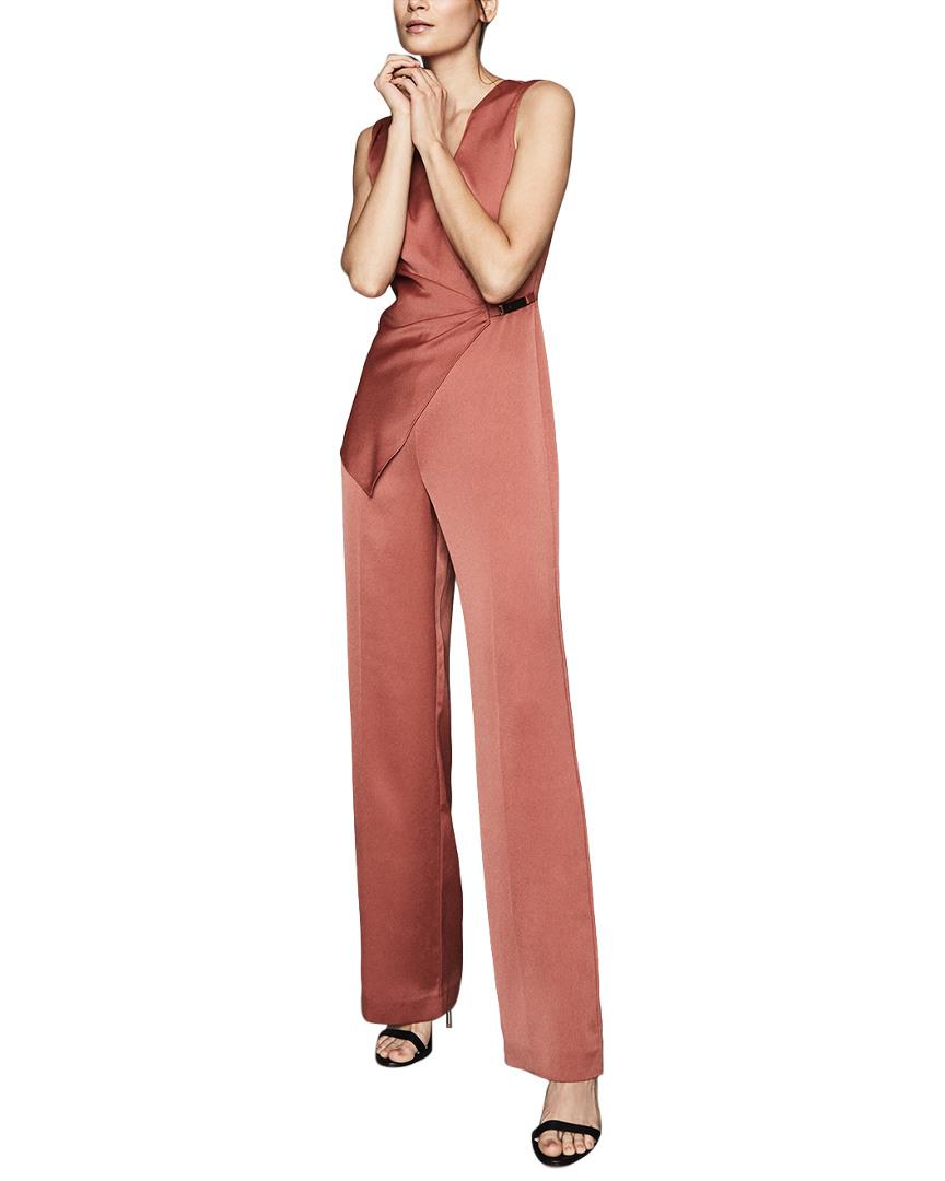 Reiss Vita Hardware Jumpsuit in Red | Lyst