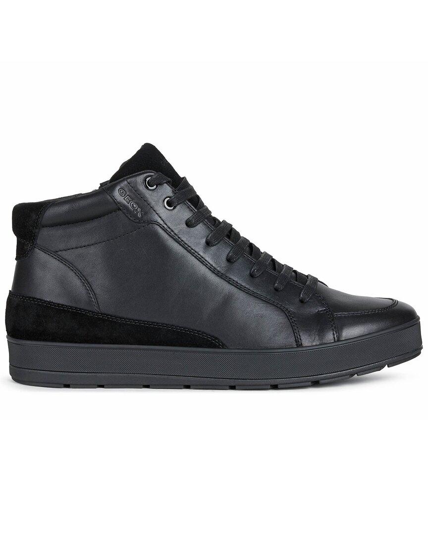 Geox Ariam Leather Sneaker in Black for Men | Lyst