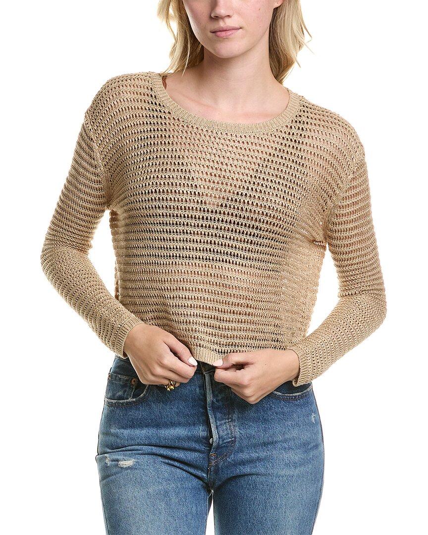 Reiss Avril Linen-Blend Open Stitch Sweater in Natural Lyst UK