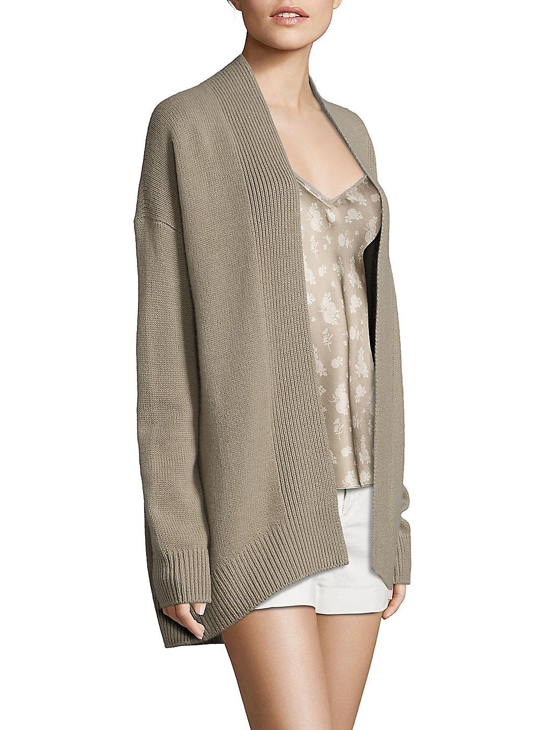 vince open front cardigan