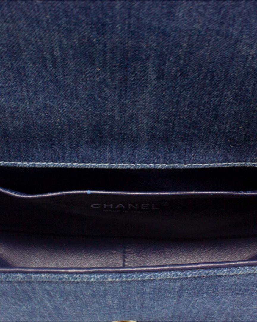 Chanel Limited Edition Denim & Multicolor Tweed Medium Single Flap Boy Bag  in Blue | Lyst