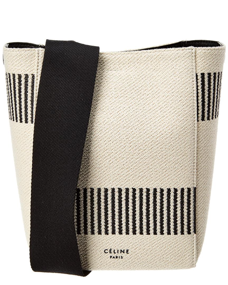 Celine Sangle Small Canvas Bucket Bag Lyst