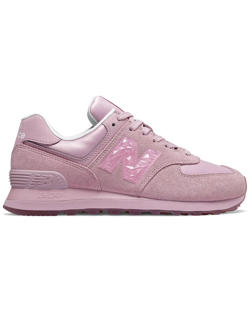 New Balance Lace 574 Mystic Crystal in Pink | Lyst