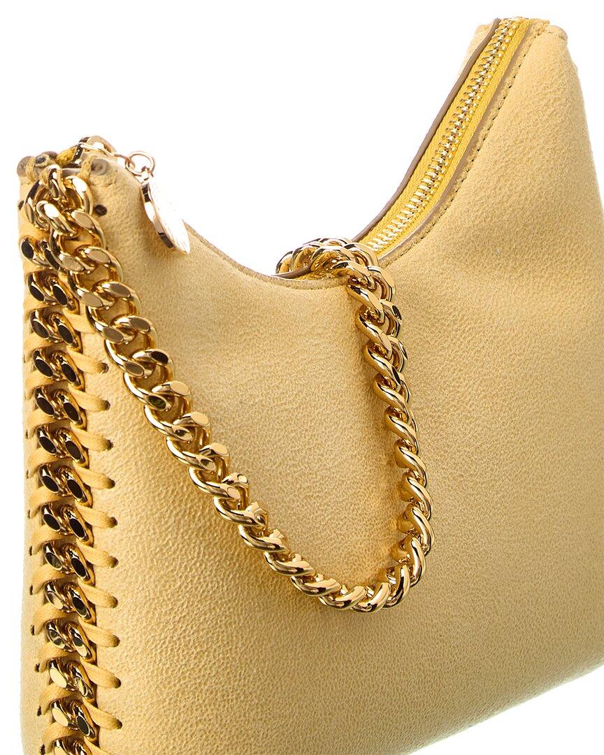 Stella McCartney Falabella Zip Mini Shoulder Bag in Yellow | Lyst
