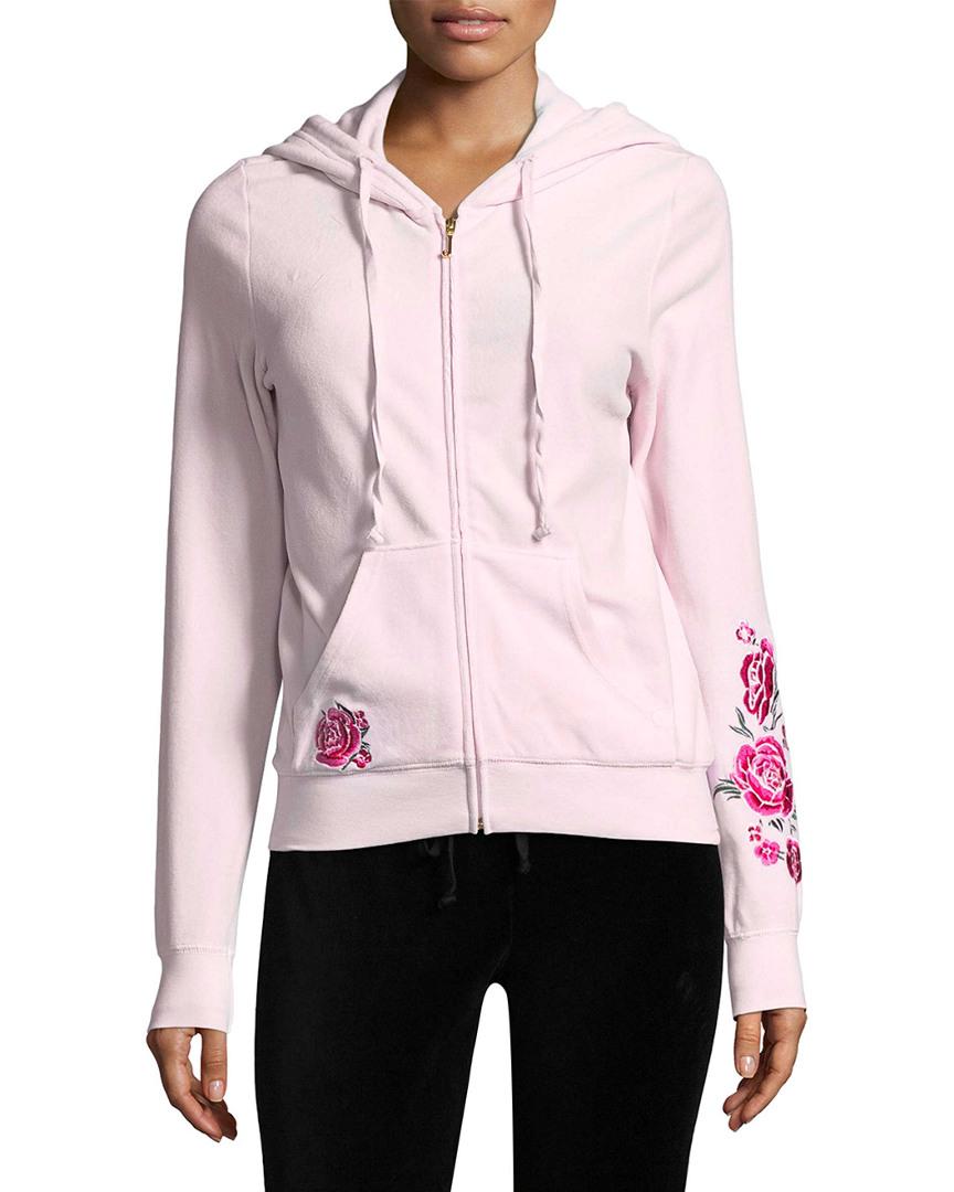 Juicy Couture Velour Floral Enchantment Robertson Jacket in Pink | Lyst