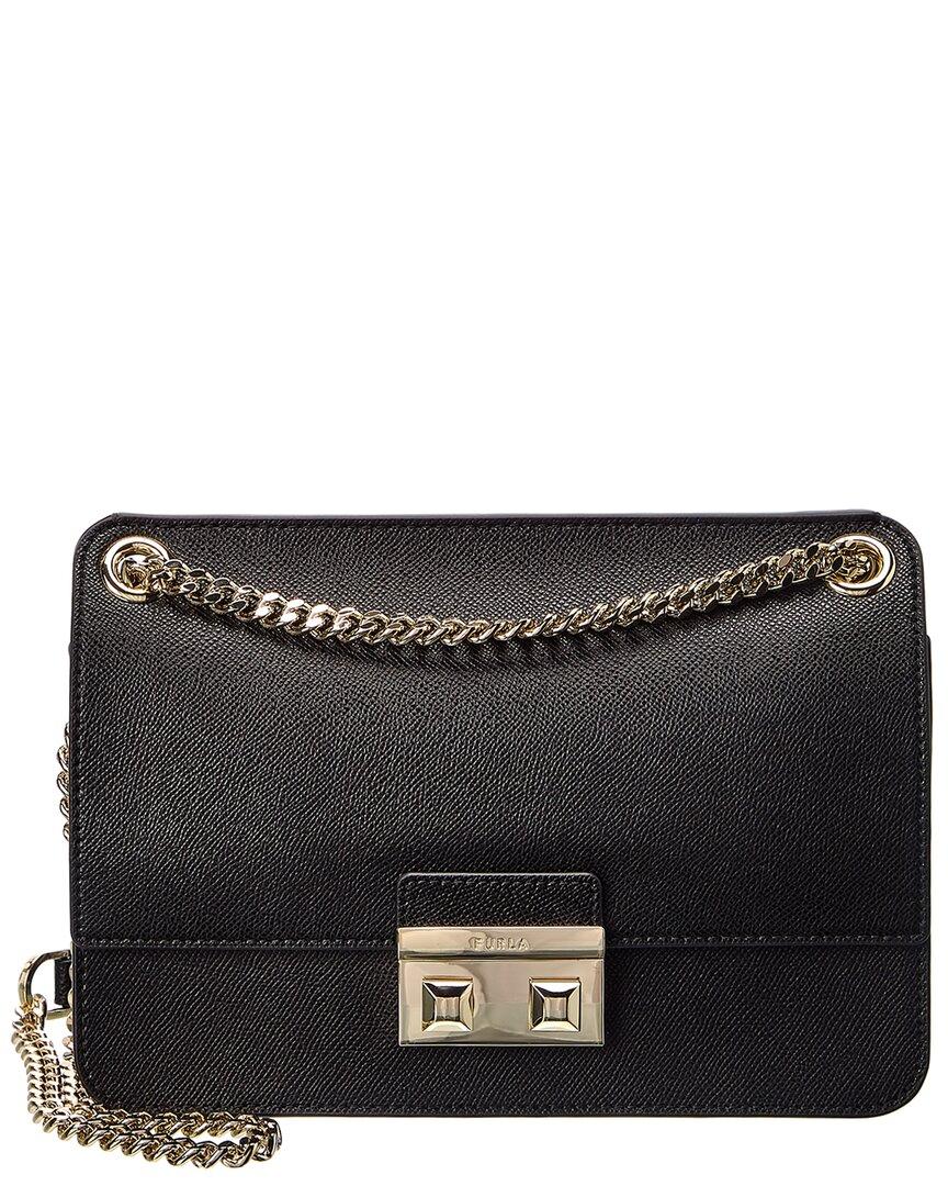 Furla Dnu Bella Small Crossover Leather Shoulder Bag in Black Lyst
