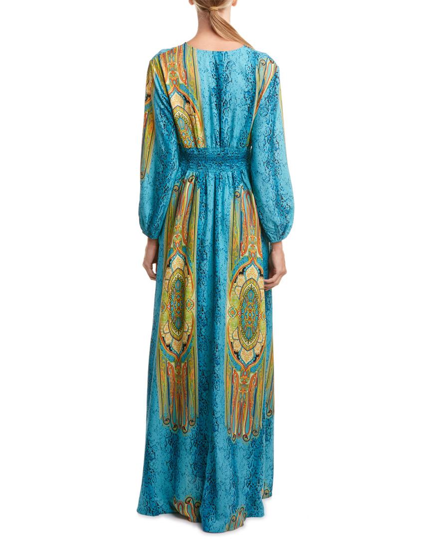 Gracia Synthetic Maxi Dress in Blue - Lyst
