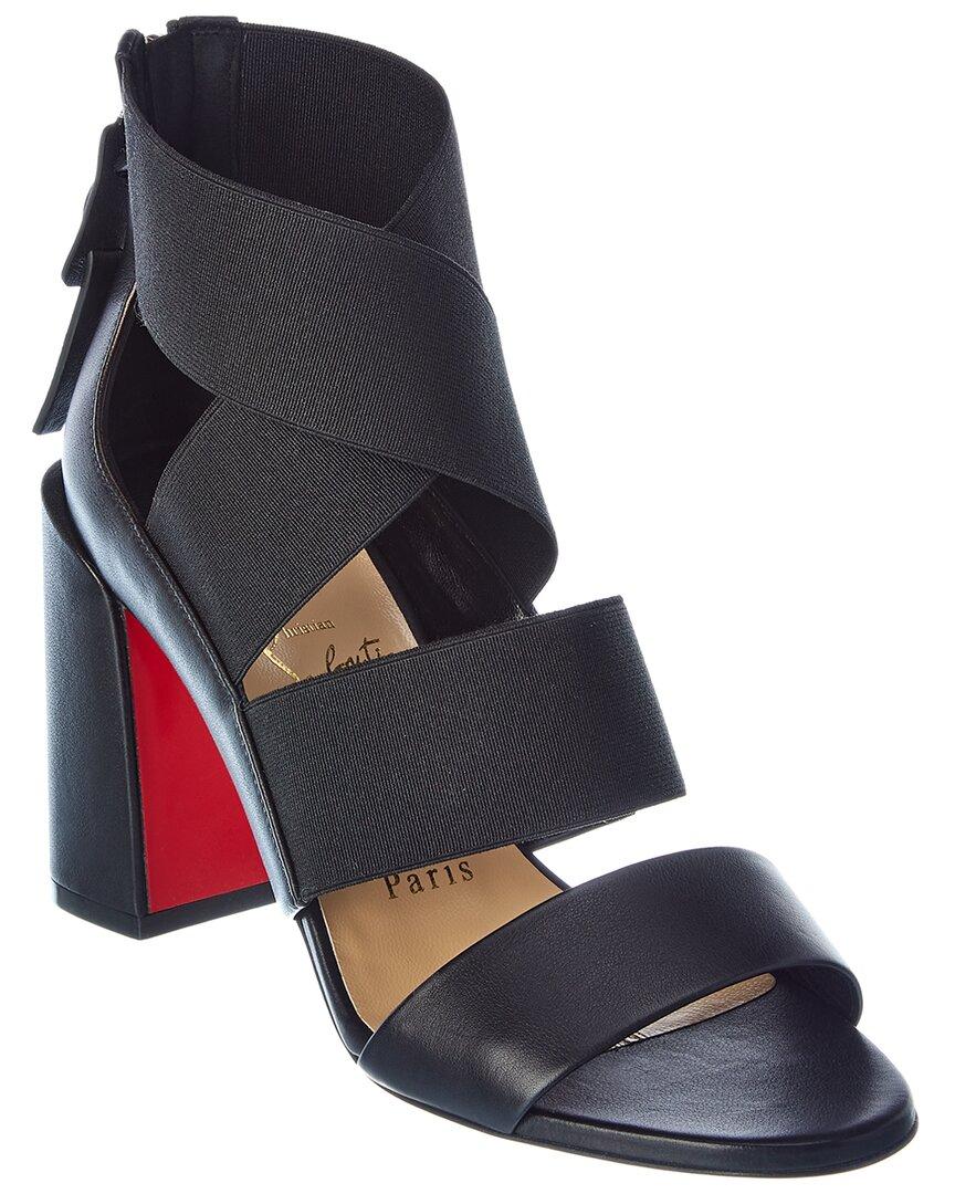 Christian Louboutin Patrouille 85 Leather Sandal in Black - Lyst