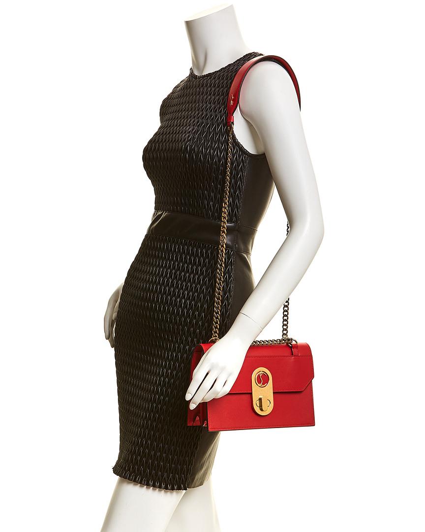 Christian Louboutin Elisa Small Leather Shoulder Bag in Red - Save 
