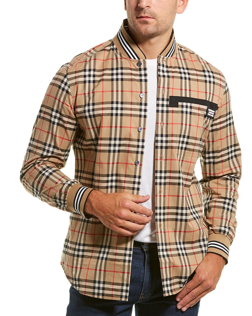 Burberry Cotton Vintage Check Shirt in Beige (Natural) for Men | Lyst