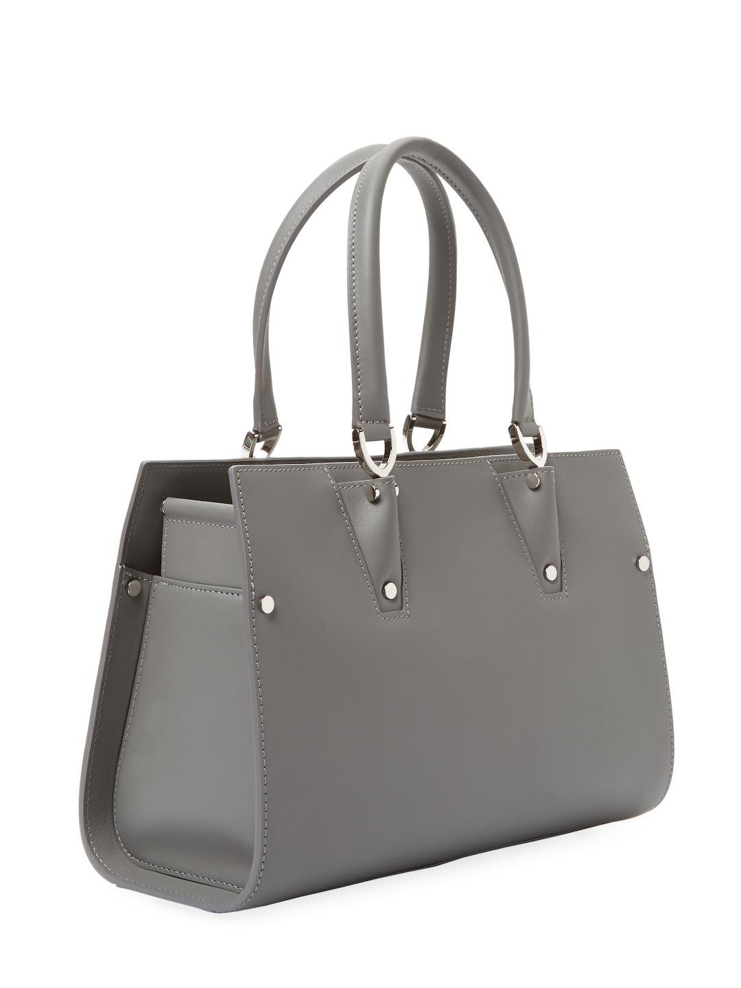 Longchamp Paris Premier Small Leather Tote Bag in Gray | Lyst