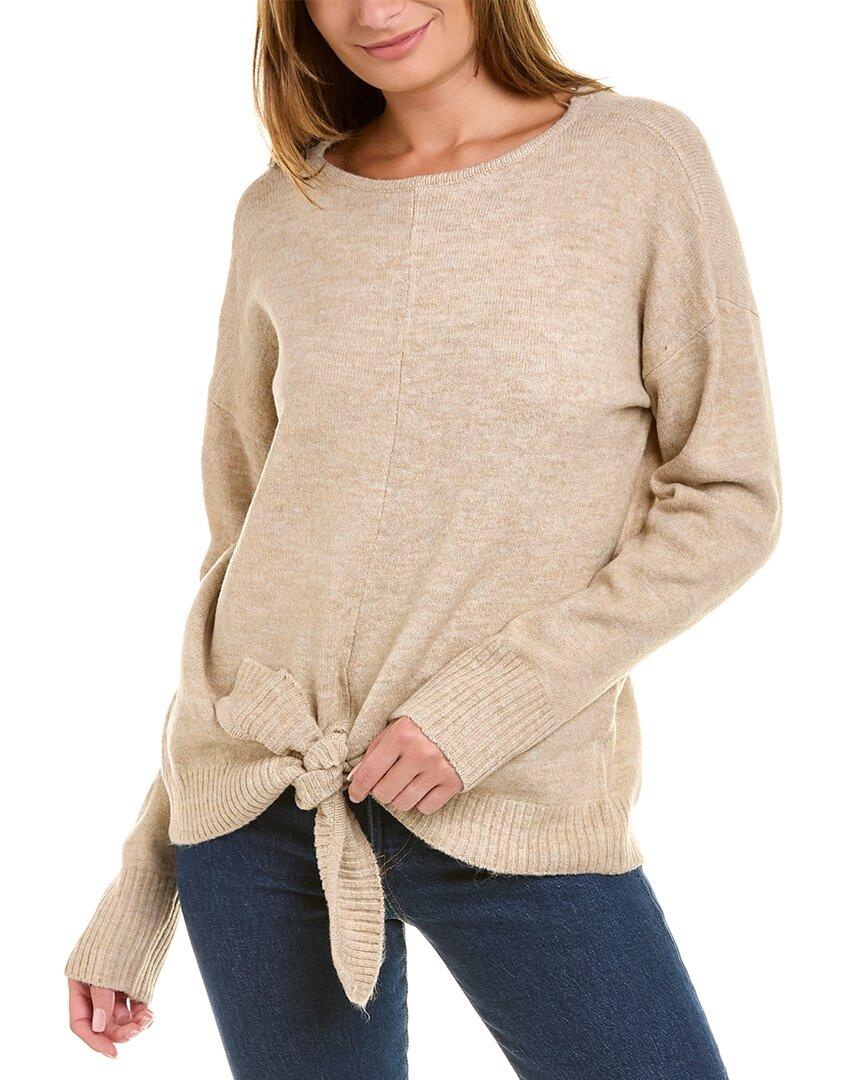 Vince Camuto Tie-front Sweater in Natural | Lyst