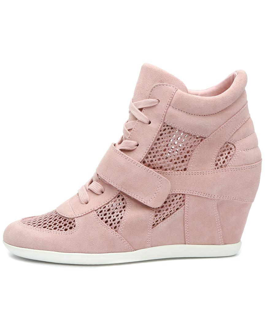 blush sneaker wedges