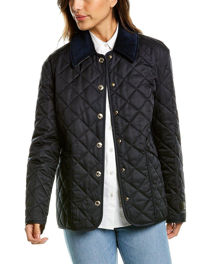 Burberry Quilted Jacket in Black | Lyst