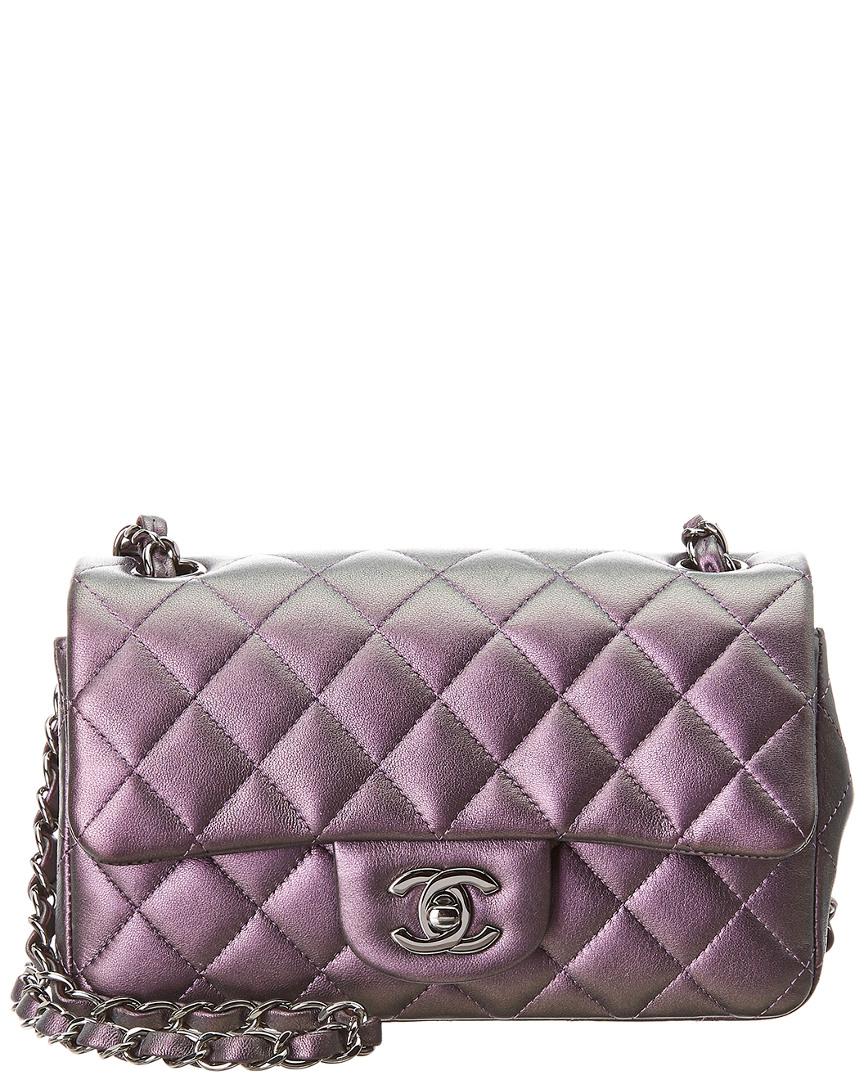 chanel mini flap purple