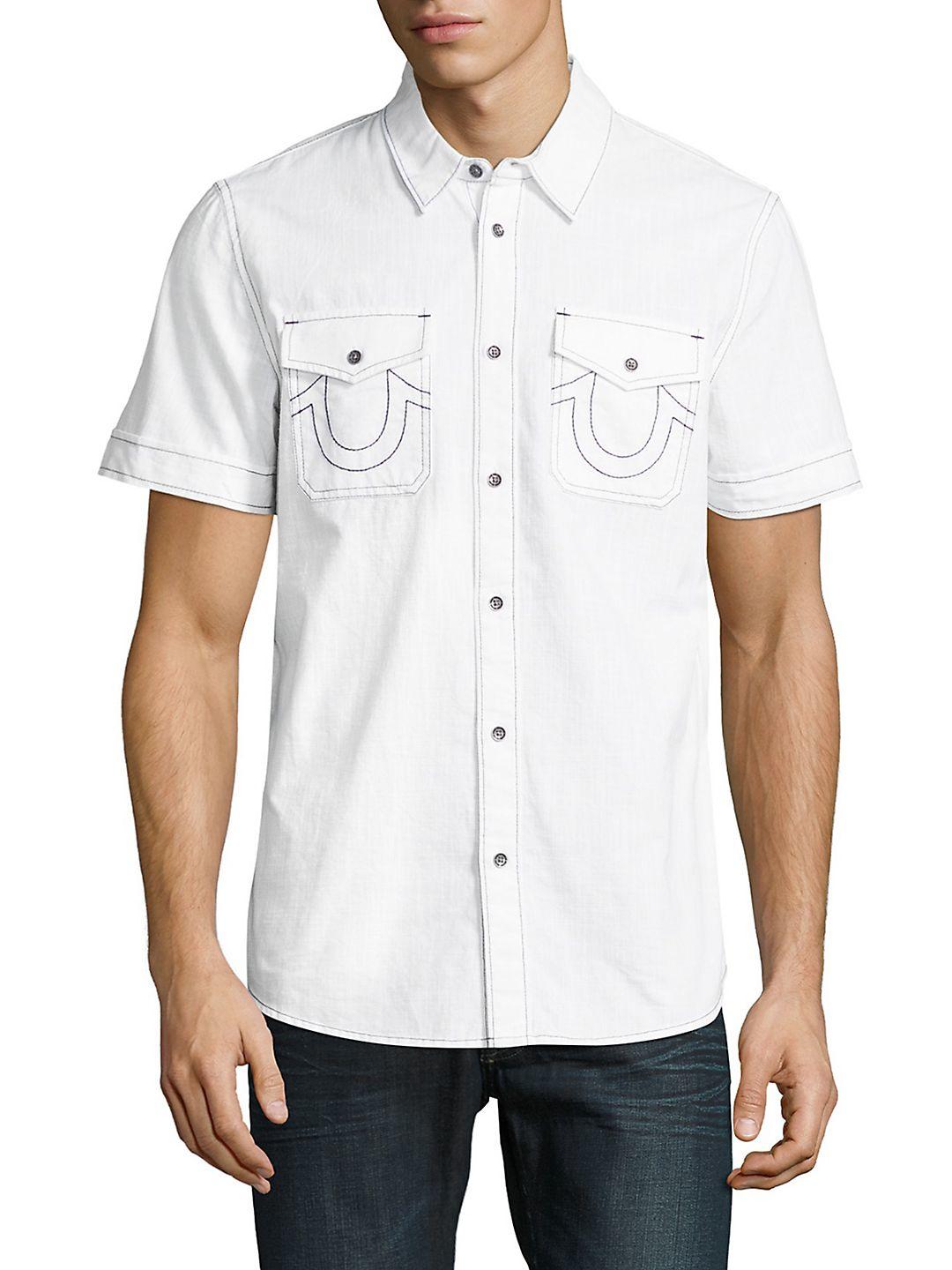true religion button shirt