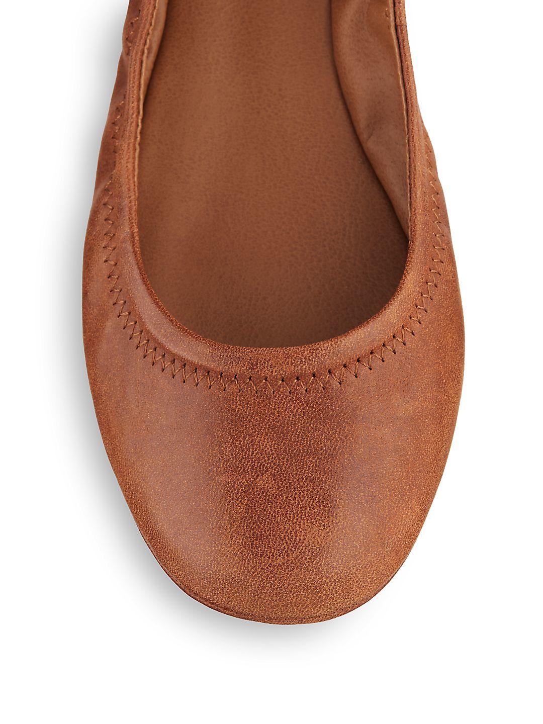 lucky brand elysia leather ballet flats