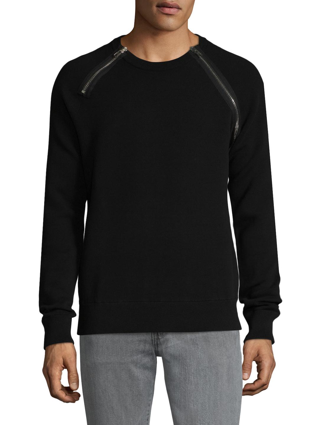 Givenchy Zip Accented Sweater in Black 