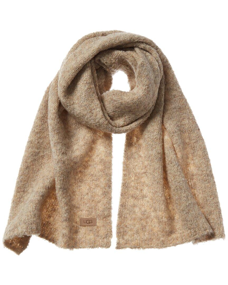 UGG Boucle Blanket Wool-blend Scarf in Brown - Lyst